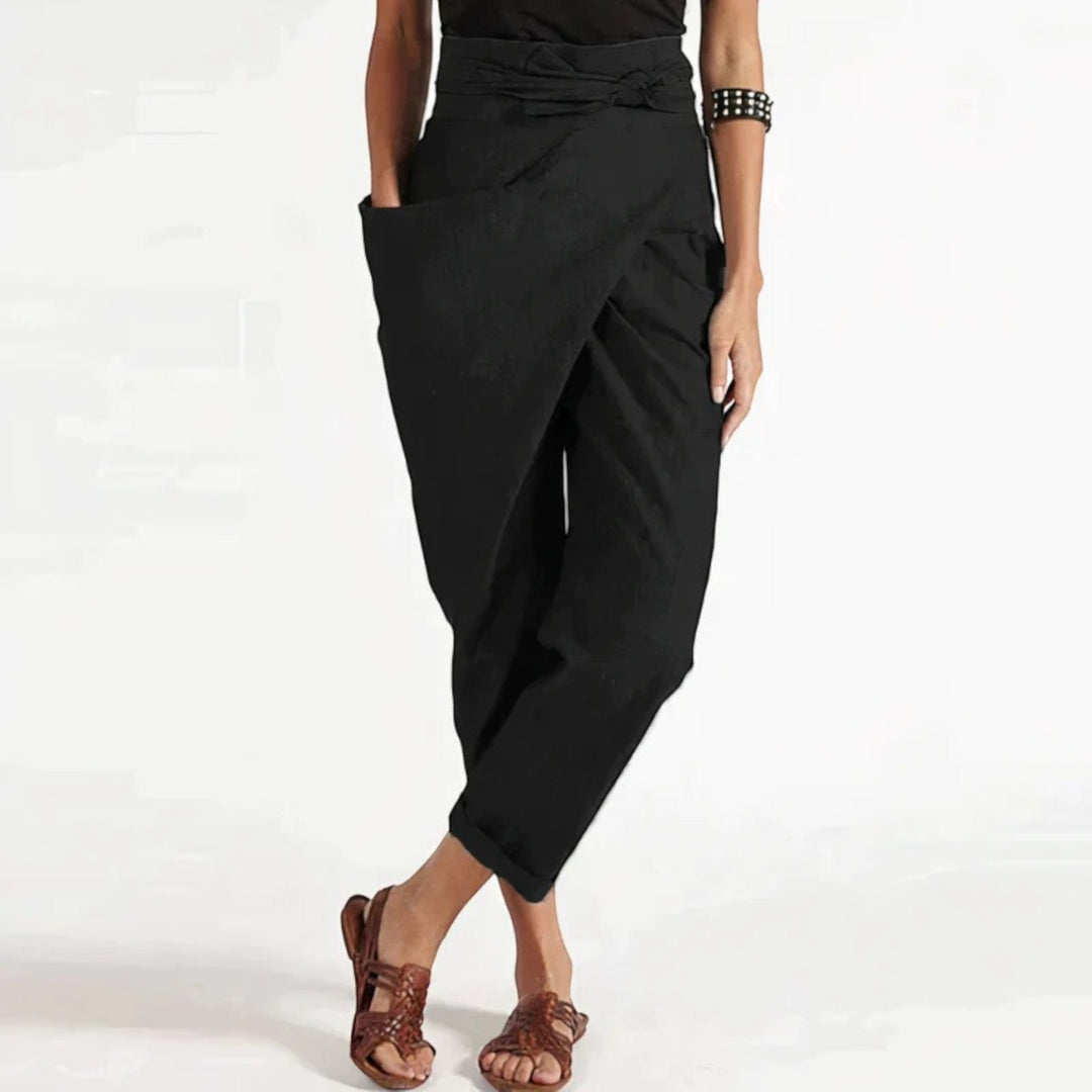 Vivienne | Pantaloni Estivi Avvolgenti Da Donna | Vita Alta