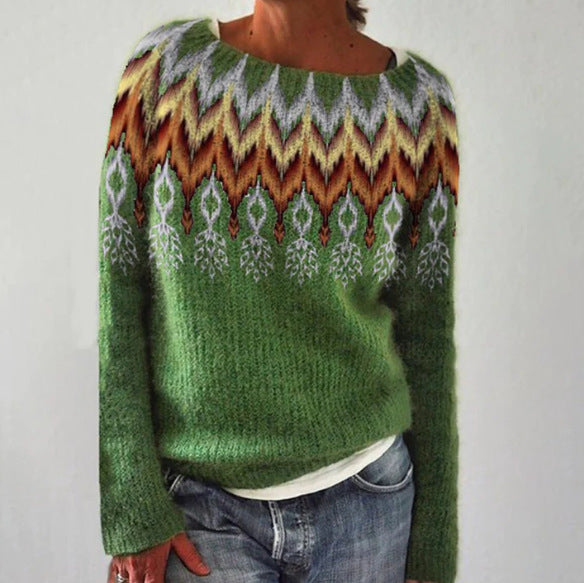 Maglione Invernale Da Donna Lavorato A Maglia | Girocollo