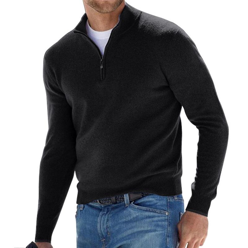Maglione Casual Da Uomo Con Mezza Zip | Manica Lunga