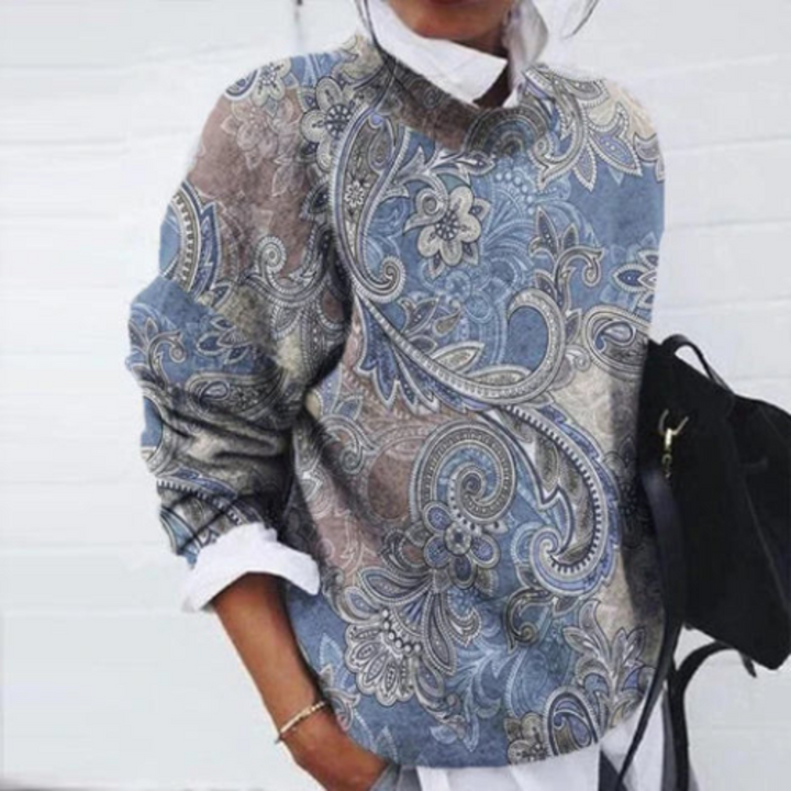 Maglione Donna Con Motivo Floreale | Manica Lunga