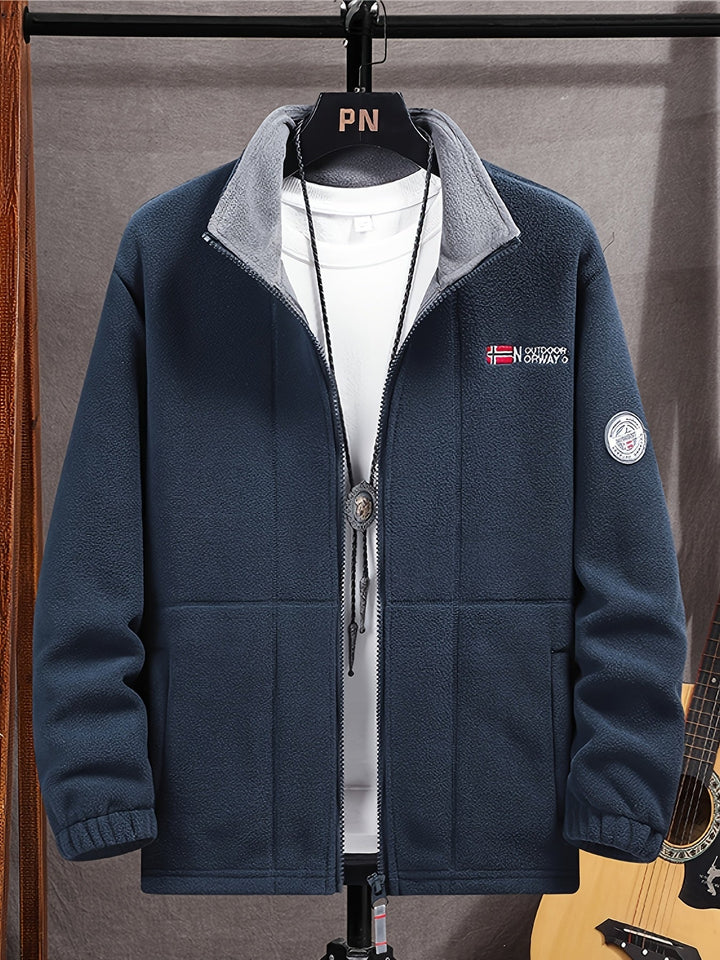 Men's Outdoor Fleece Jacket | With Collar