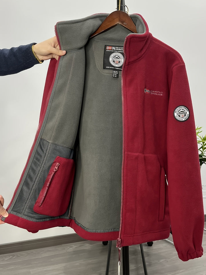 Men's Outdoor Fleece Jacket | With Collar
