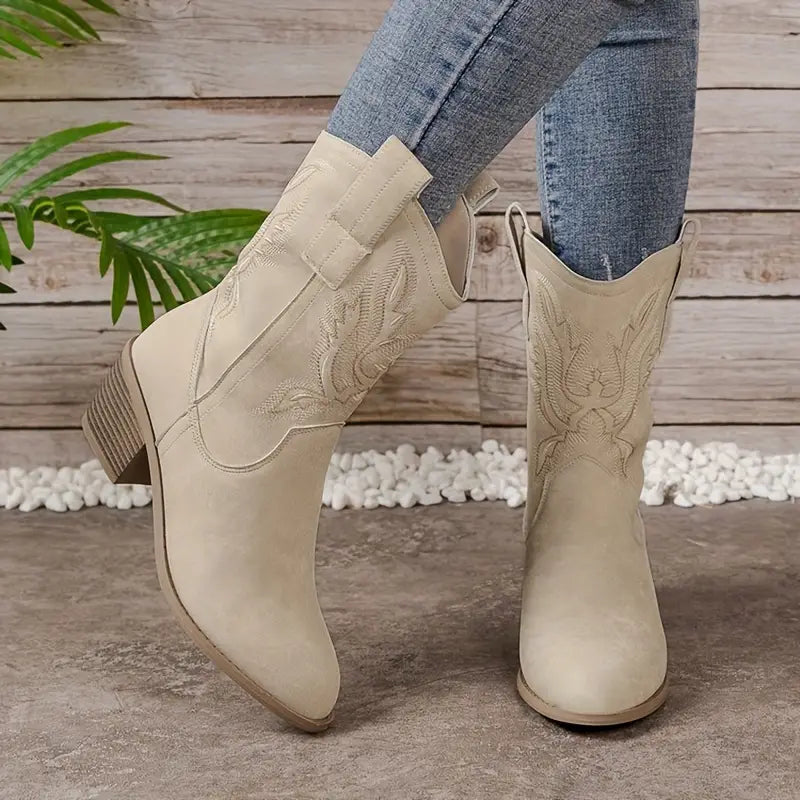 Stivali Da Cowboy Per Donna | Tacco Largo
