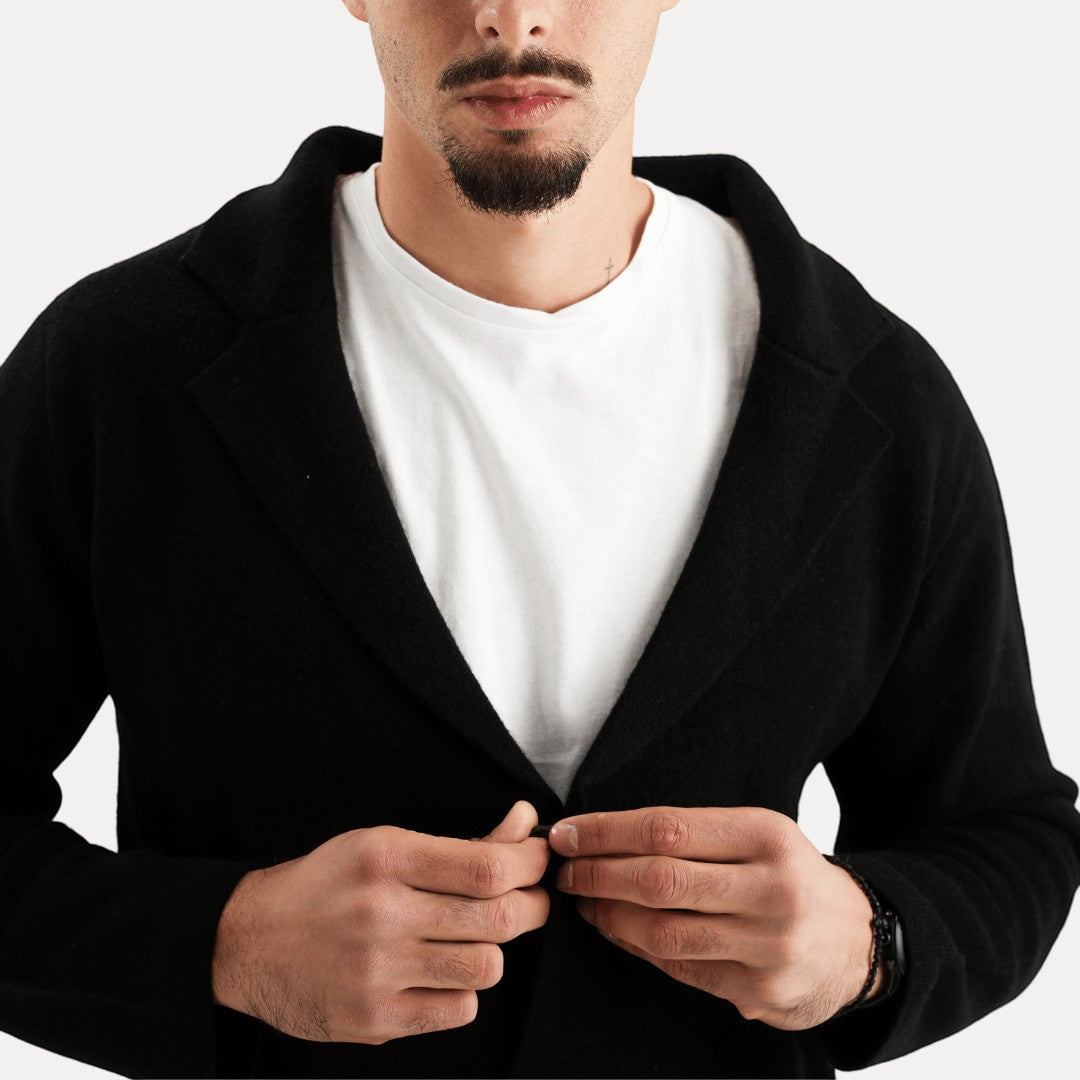Men's Cardigan with Buttons and Pocket | Long Sleeve