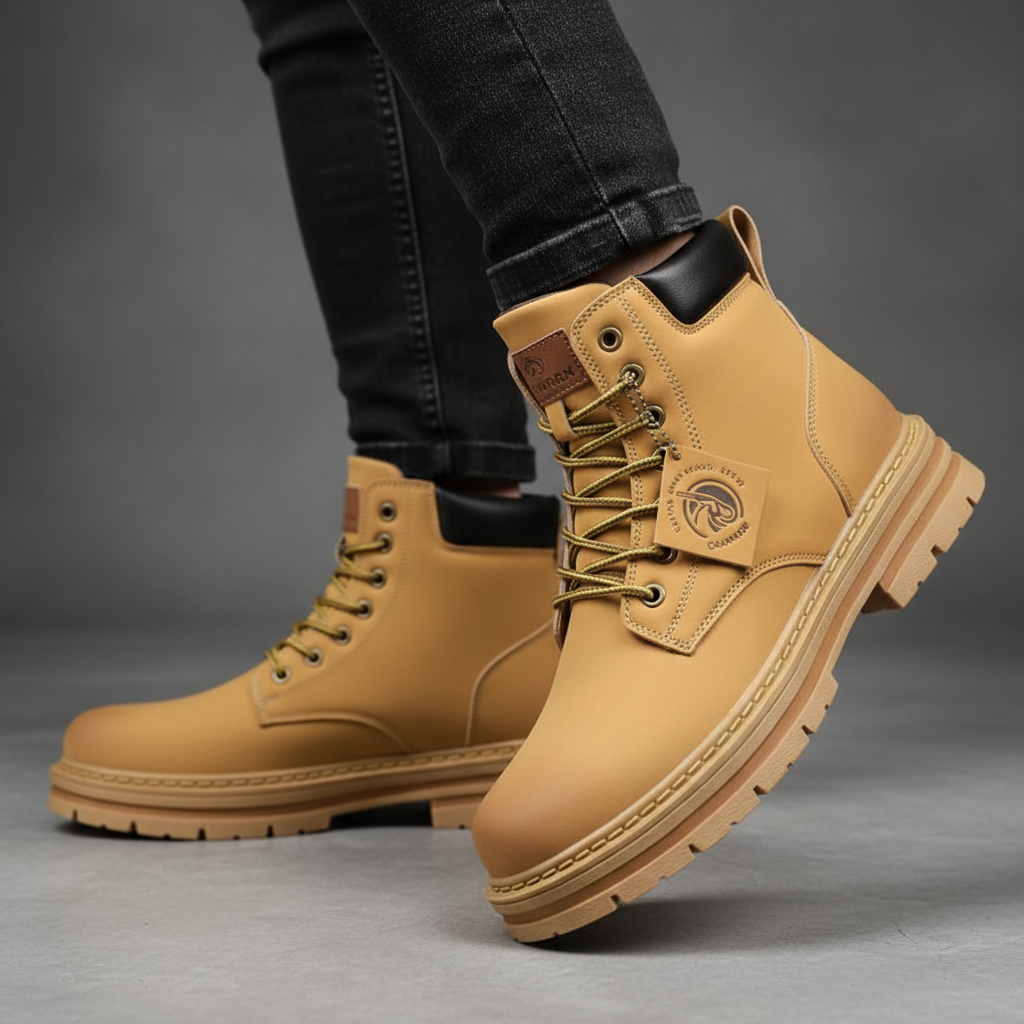 Leandro Scarpe Uomo Invernali – Stivali Antiscivolo Impermeabili con Supporto e Comfort