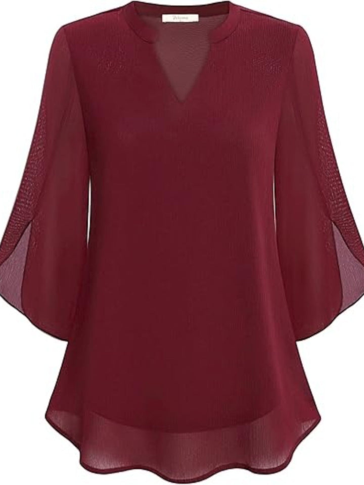 Aurora | Elegante Camicetta Estiva Con Scollo A V Per Donna
