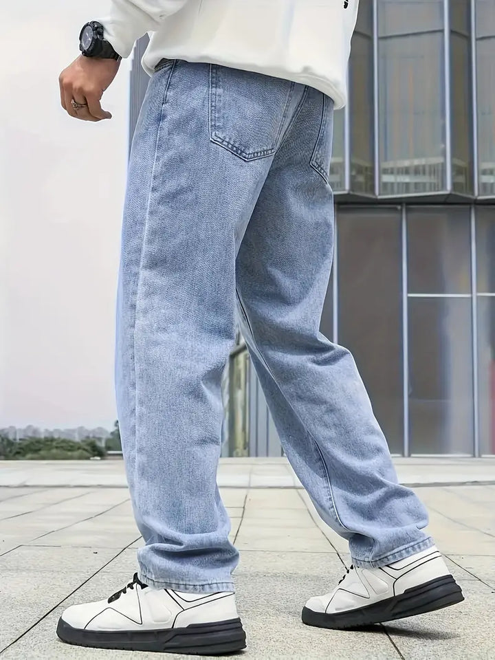 Jeans Da Uomo Lavaggio Leggero | Gamba Dritta