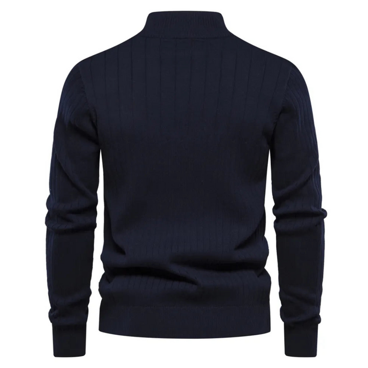 Maglione Lavorato A Maglia Da Uomo Con Mezza Zip | Invernale