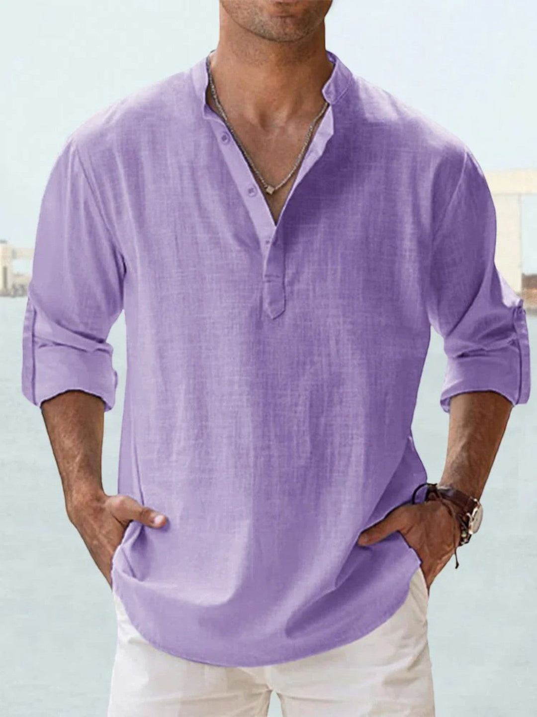 Lumo | Camicia Estiva Casual da Uomo | Maniche Lunghe