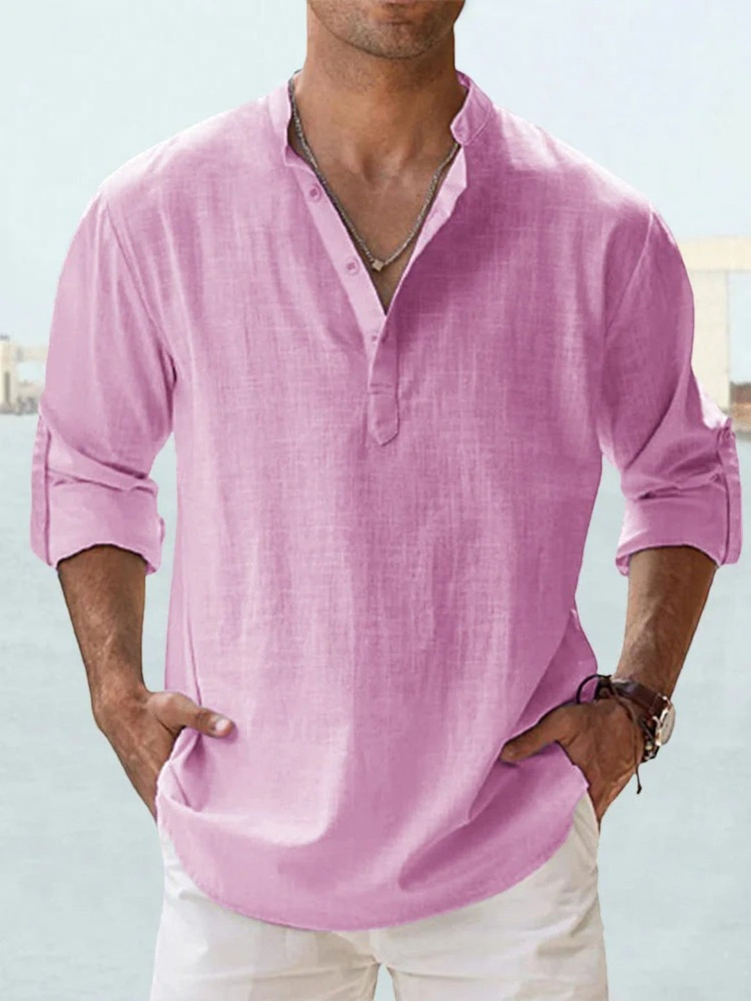 Lumo | Camicia Estiva Casual da Uomo | Maniche Lunghe
