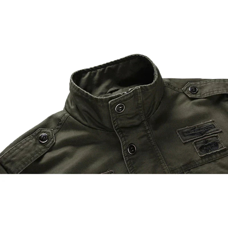 Men's Winter Biker Jacket With Long Sleeves | With Zipper