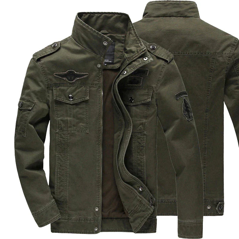 Men's Winter Biker Jacket With Long Sleeves | With Zipper