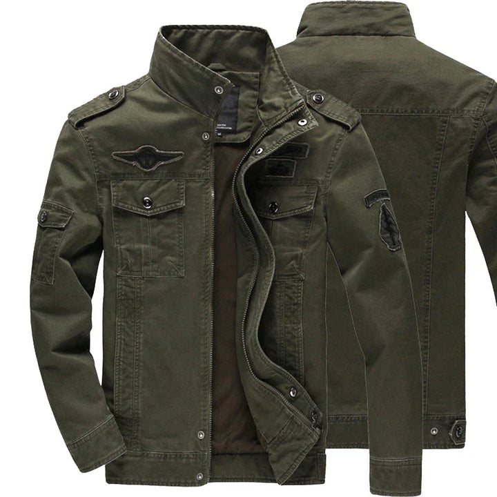 Men's Winter Biker Jacket With Long Sleeves | With Zipper