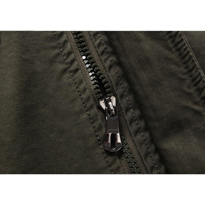 Men's Winter Biker Jacket With Long Sleeves | With Zipper
