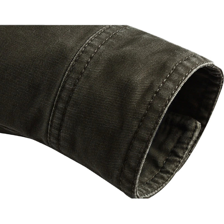 Men's Winter Biker Jacket With Long Sleeves | With Zipper