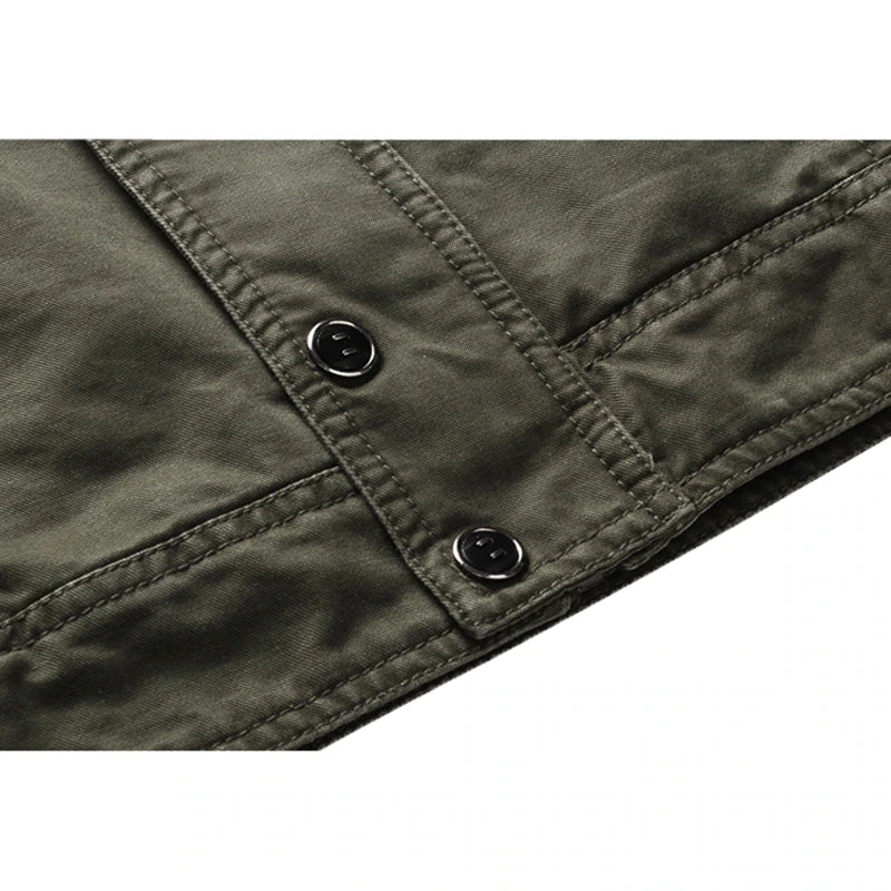 Men's Winter Biker Jacket With Long Sleeves | With Zipper