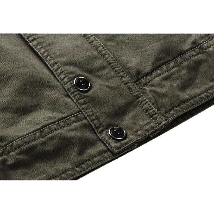 Men's Winter Biker Jacket With Long Sleeves | With Zipper