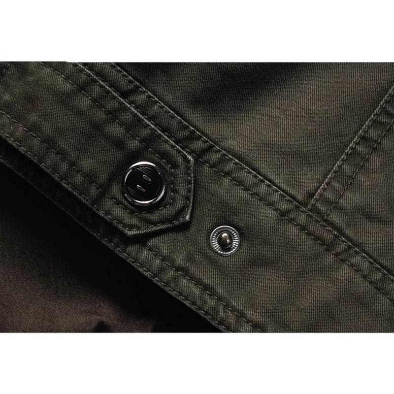 Men's Winter Biker Jacket With Long Sleeves | With Zipper
