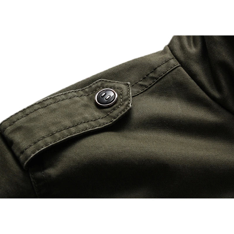 Men's Winter Biker Jacket With Long Sleeves | With Zipper