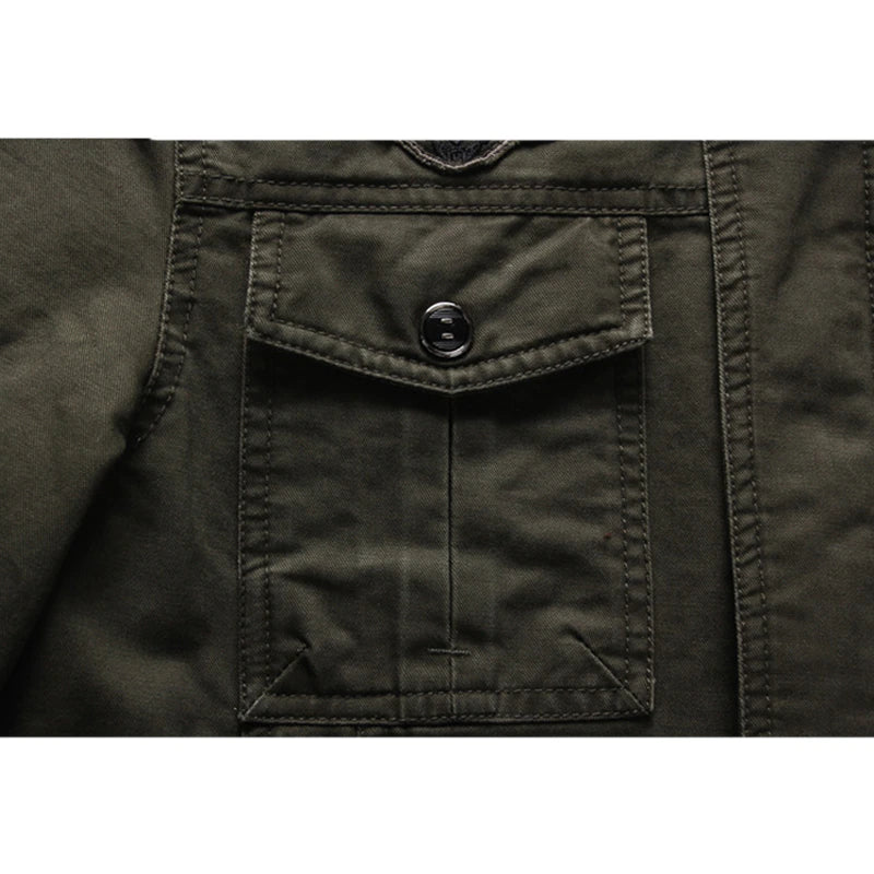 Men's Winter Biker Jacket With Long Sleeves | With Zipper