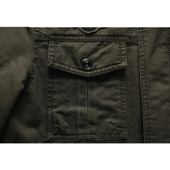 Men's Winter Biker Jacket With Long Sleeves | With Zipper