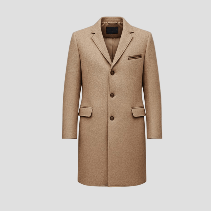 Aiden Cappotto Uomo in Lana Mezza Lunghezza – Eleganza Classica con Vestibilità Moderna