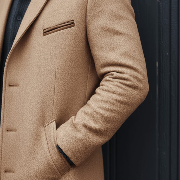 Aiden Cappotto Uomo in Lana Mezza Lunghezza – Eleganza Classica con Vestibilità Moderna