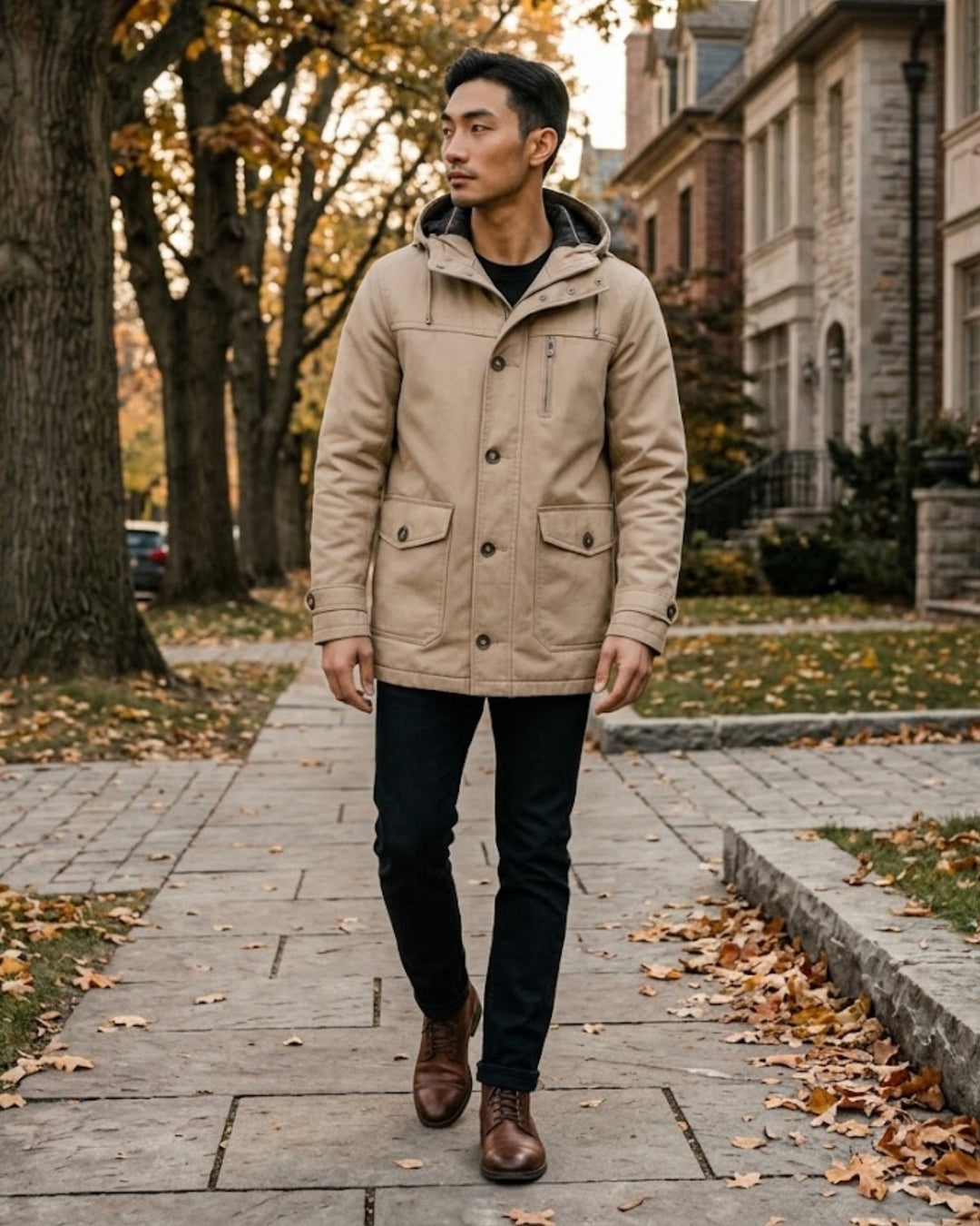 Franklin Giacca Invernale Uomo con Cappuccio – Parka Elegante con Chiusura Antivento