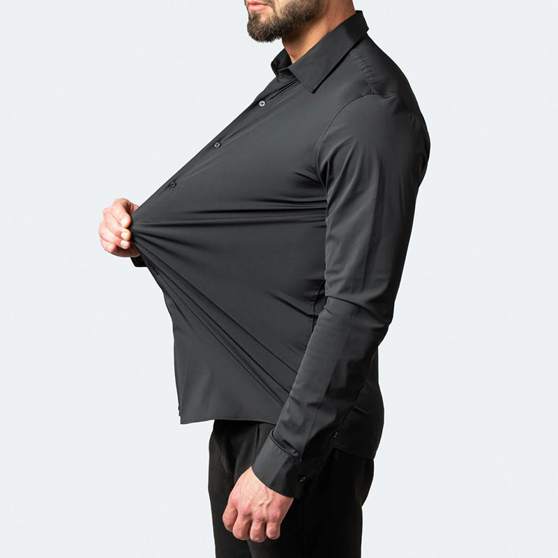 Camicia Elasticizzata Da Uomo | Manica Lunga