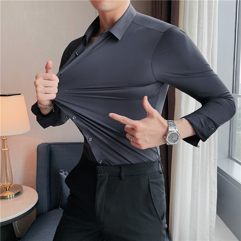 Camicia Elasticizzata Da Uomo | Manica Lunga