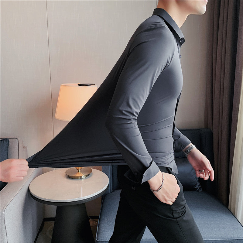 Camicia Elasticizzata Da Uomo | Manica Lunga