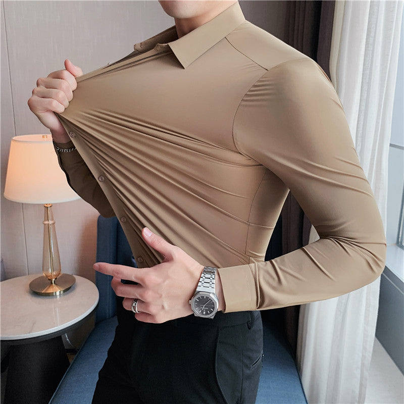Camicia Elasticizzata Da Uomo | Manica Lunga