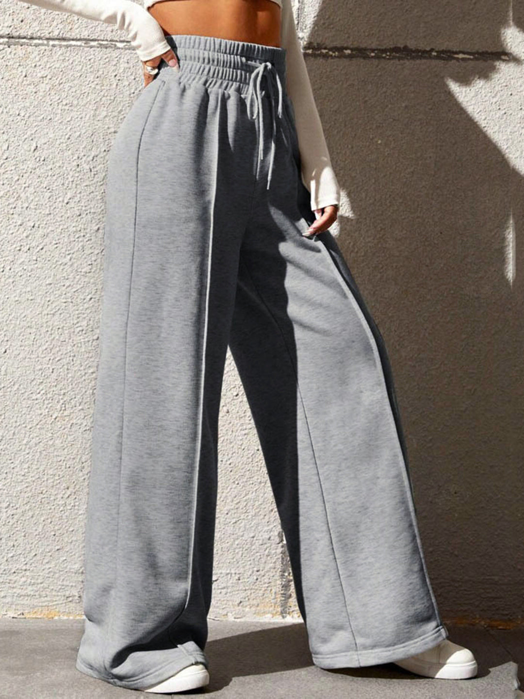 Pantaloni Da Jogging Casual A Vita Alta Donna | Con Tasche