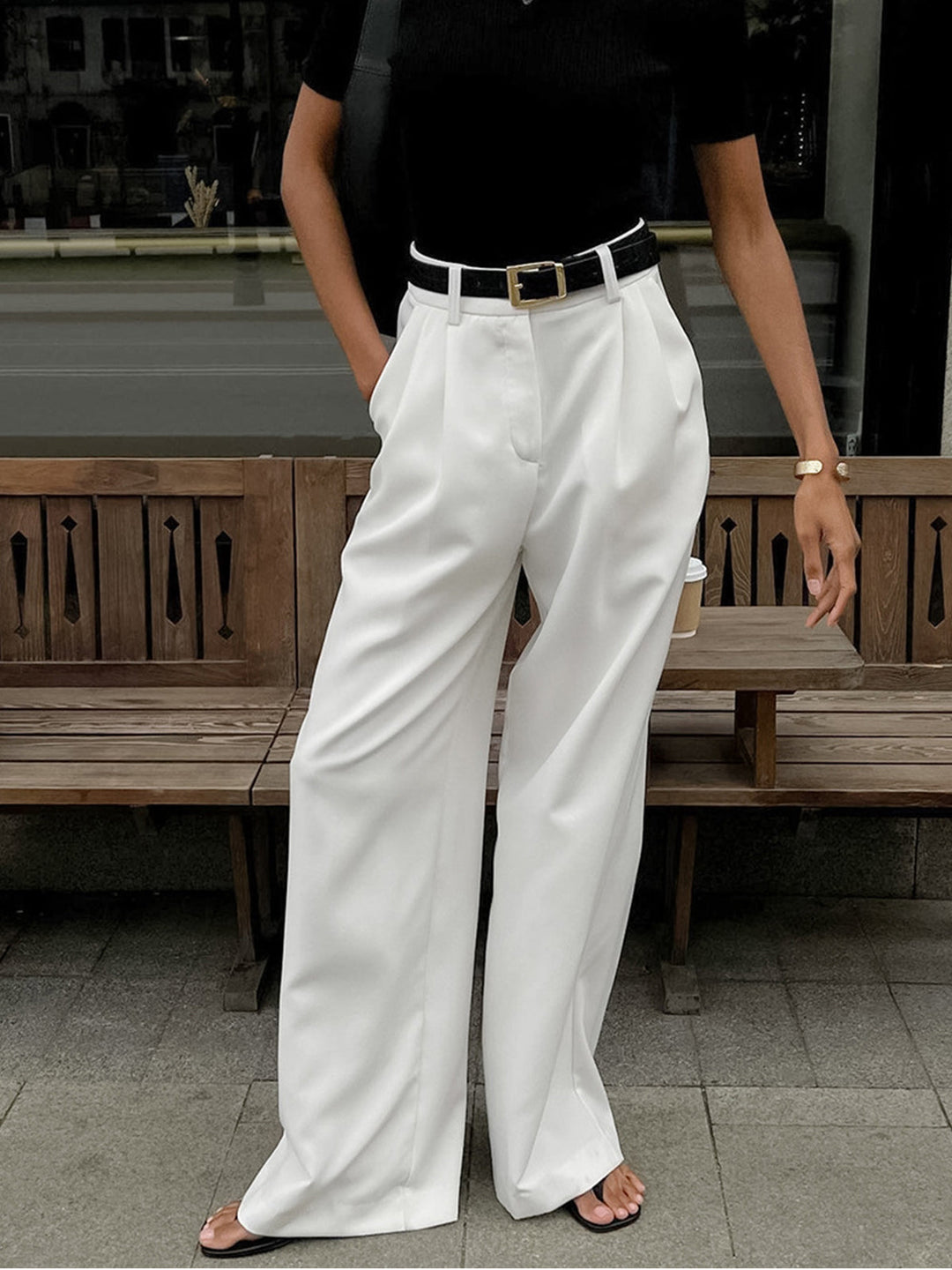 Pantaloni Da Donna A Vita Alta | Lunghi