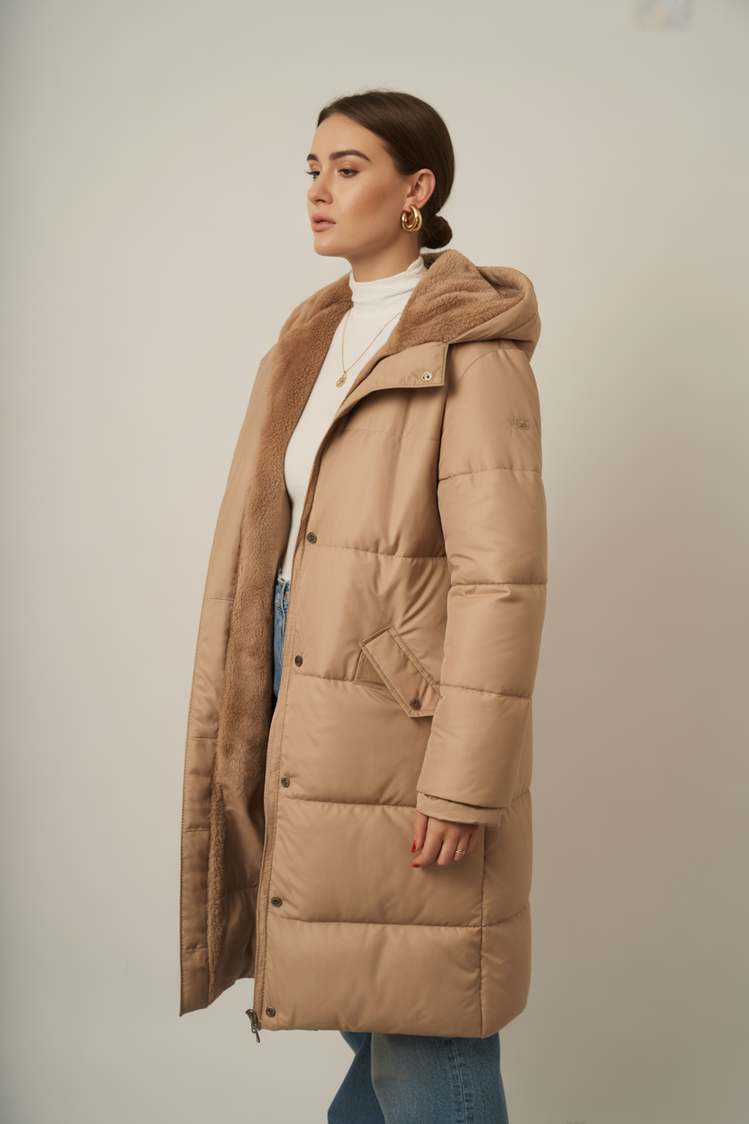 Sheryl Cappotto Invernale Donna Lungo – Giacca Trapuntata con Cappuccio e Fodera Morbida