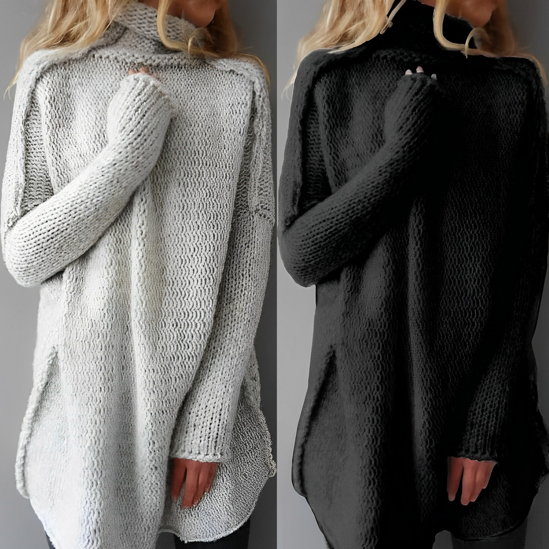 Maglione Invernale Lungo Dolcevita Da Donna | Casual