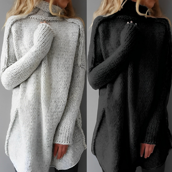 Maglione Invernale Lungo Dolcevita Da Donna | Casual