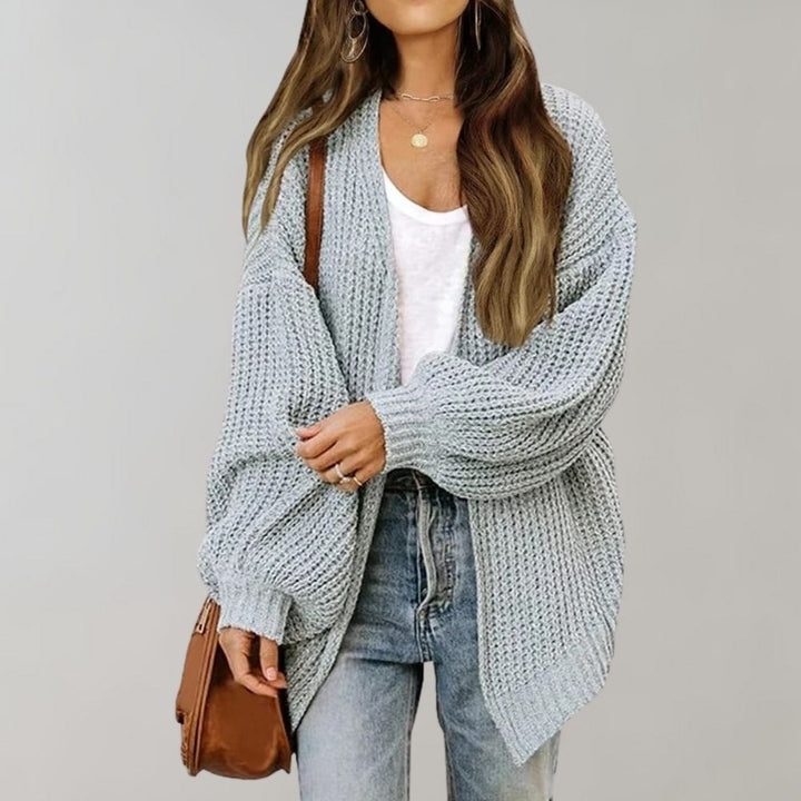Cardigan Lavorato A Maglia Oversize Donna | Manica Lunga