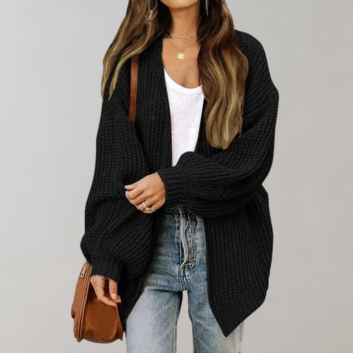 Cardigan Lavorato A Maglia Oversize Donna | Manica Lunga