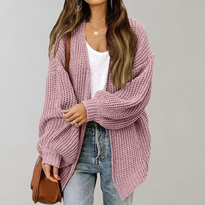 Cardigan Lavorato A Maglia Oversize Donna | Manica Lunga