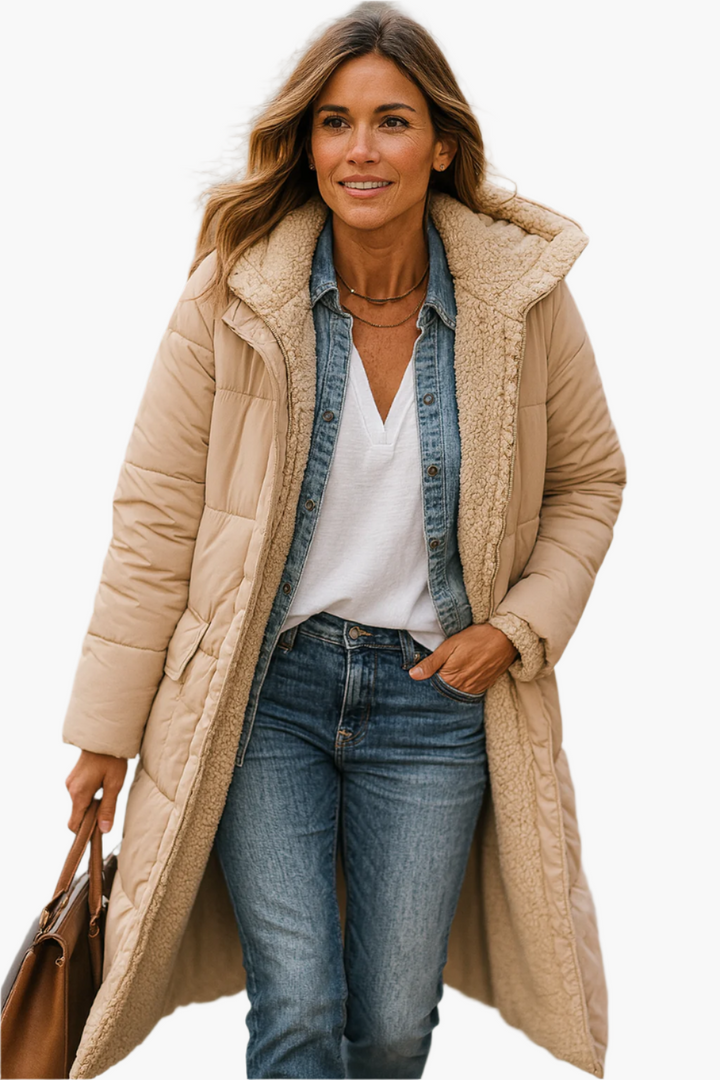 Noelle Cappotto Invernale Donna Lungo con Zip – Caldo, Elegante e Moderno