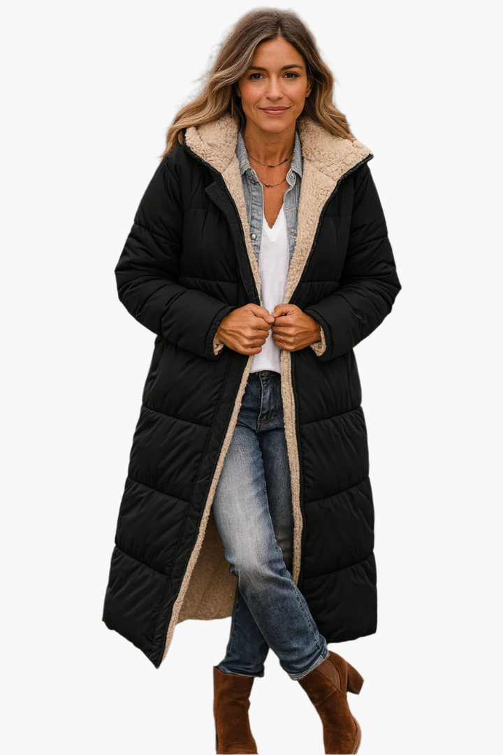 Noelle Cappotto Invernale Donna Lungo con Zip – Caldo, Elegante e Moderno