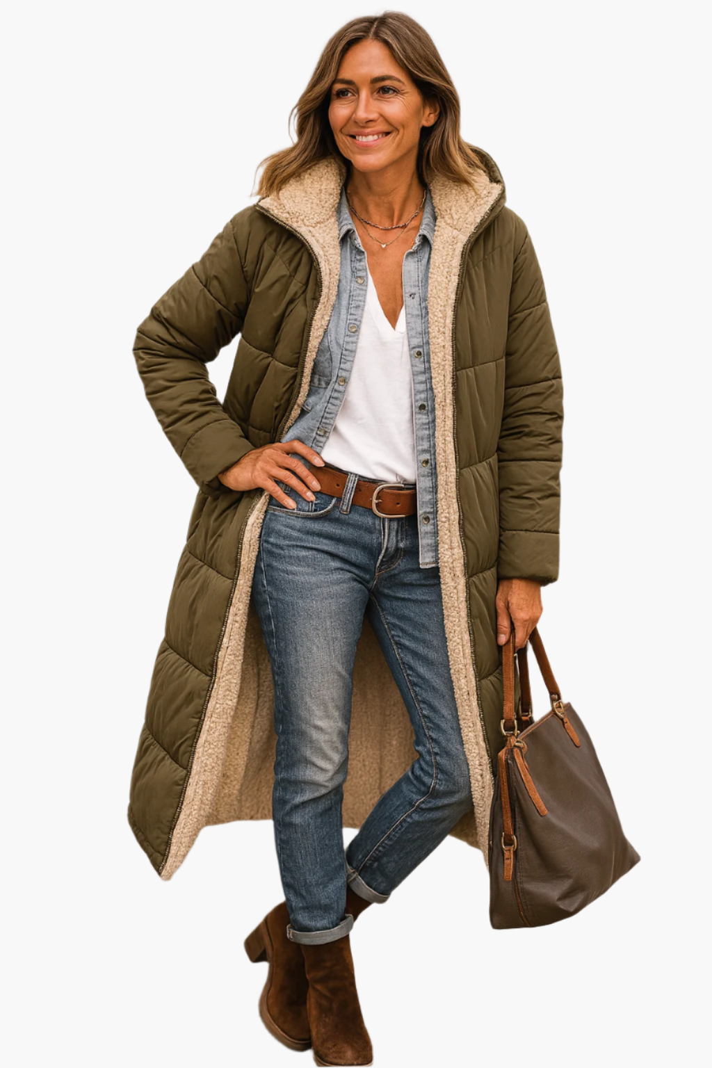 Noelle Cappotto Invernale Donna Lungo con Zip – Caldo, Elegante e Moderno