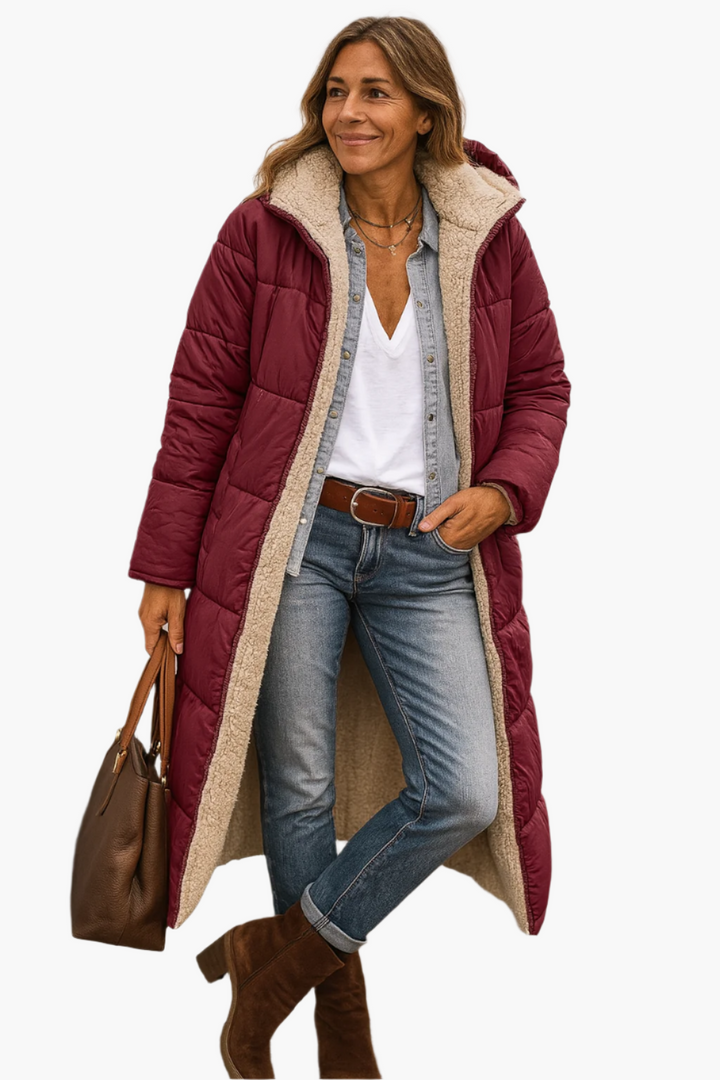 Noelle Cappotto Invernale Donna Lungo con Zip – Caldo, Elegante e Moderno