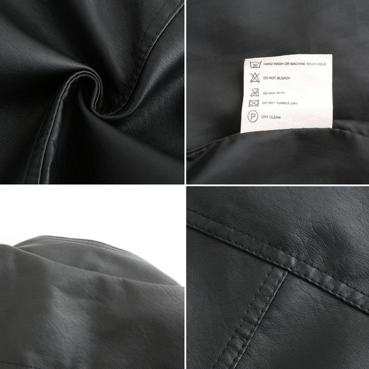 Carla Giacca Biker Dame Cropped – Jakke i økolær med høy krage og vatterte detaljer
