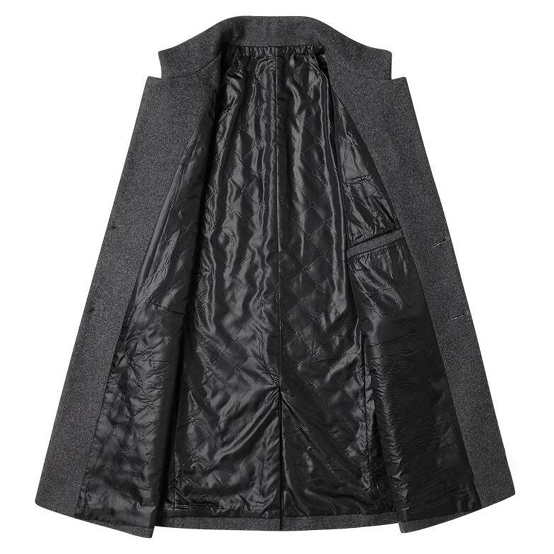 Arthur Cappotto Uomo in Lana Elegante – Mantello Slim Fit con Collo Alto e Fodera Calda