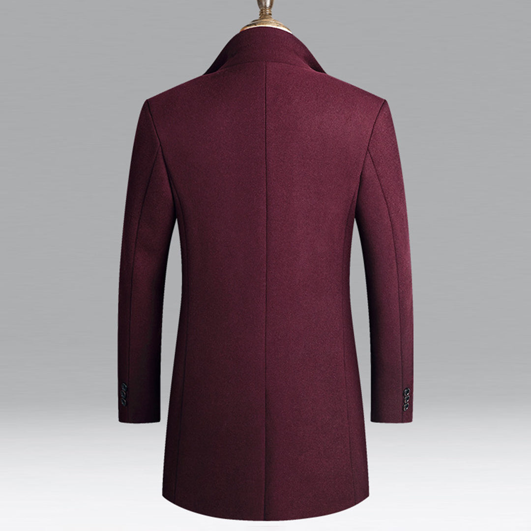 Arthur Cappotto Uomo in Lana Elegante – Mantello Slim Fit con Collo Alto e Fodera Calda