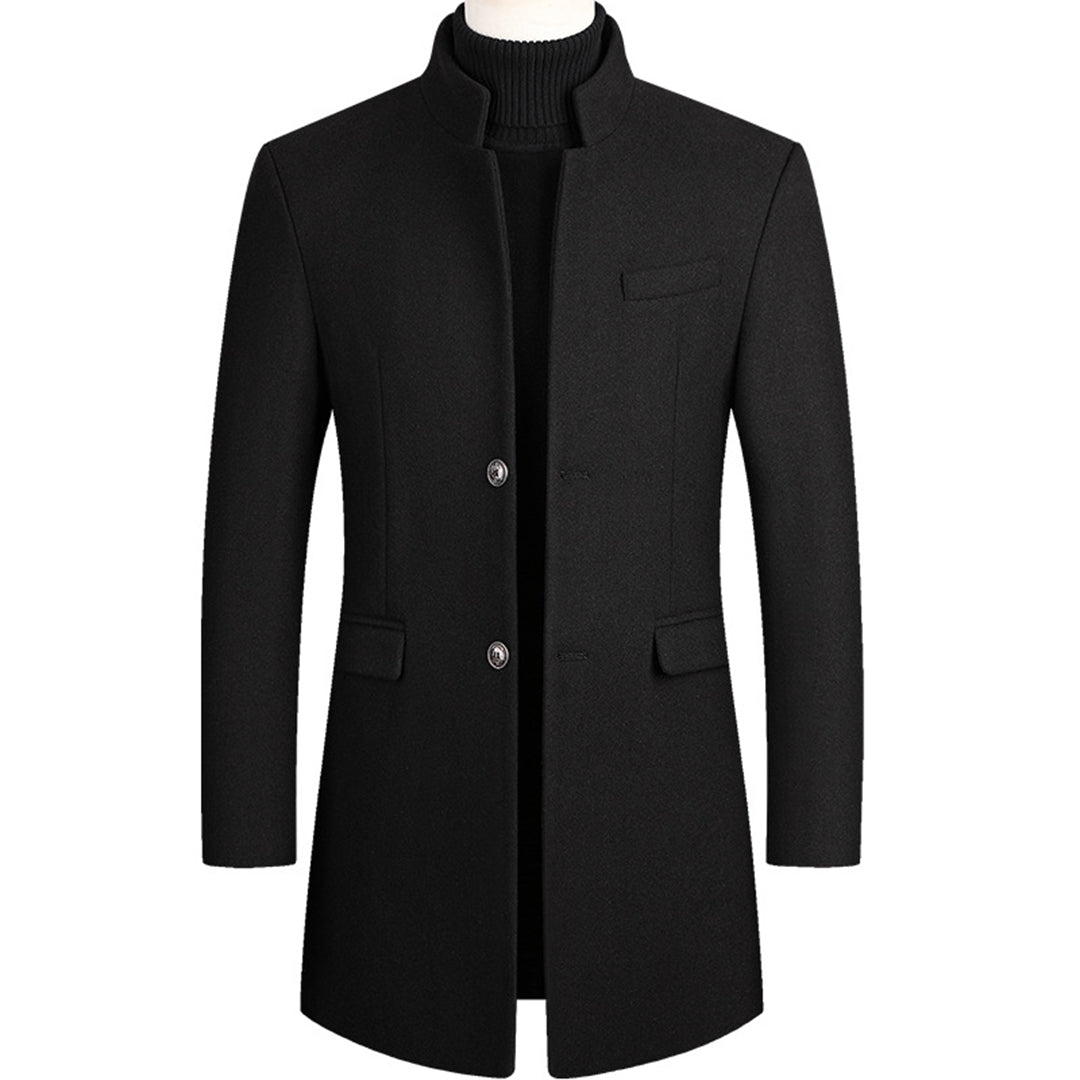 Arthur Cappotto Uomo in Lana Elegante – Mantello Slim Fit con Collo Alto e Fodera Calda