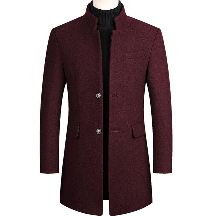 Arthur Cappotto Uomo in Lana Elegante – Mantello Slim Fit con Collo Alto e Fodera Calda
