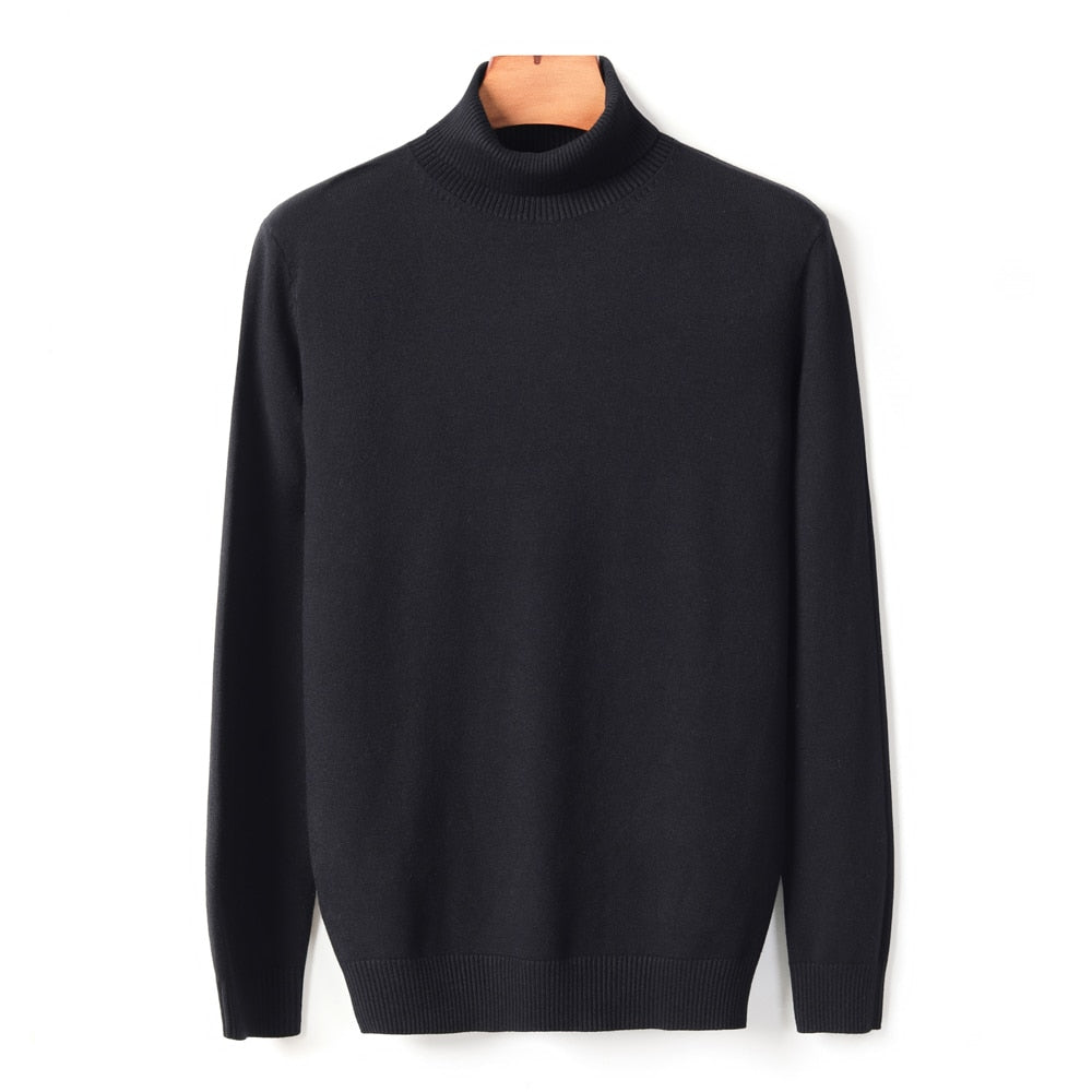 Lucas Maglione Uomo a Collo Alto – Pullover Slim Fit Elegante in Tessuto Morbido e Caldo